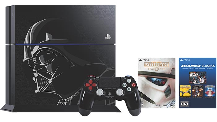 darth vader themed ps4 bundle for star wars battlefront