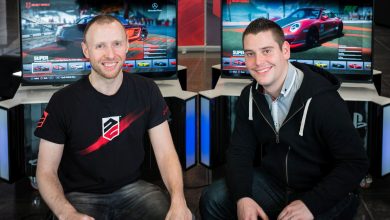L R DRIVECLUB game director Paul Rustchynsky and Lead Community Manager Jamie Brayshaw