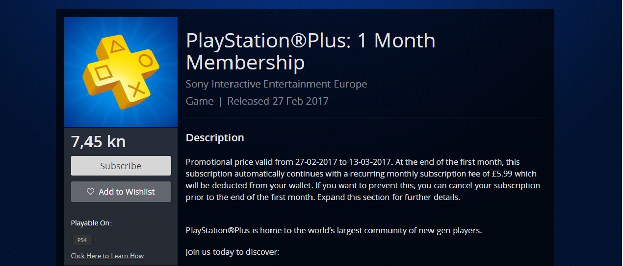 PlayStation Plus PS+